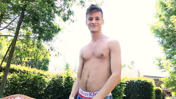 Boy with a big soft hairy cock