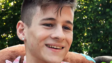 Boy with a big soft hairy cock