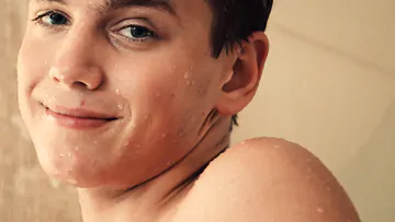 Cute nude boy with a hairy dick