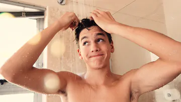 Cute nude boy with a hairy dick