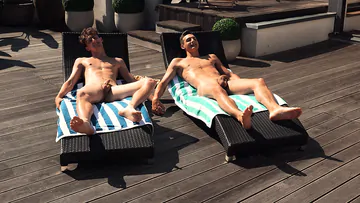 Two guys fucking and cums