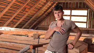 Cute boy with a fat penis
