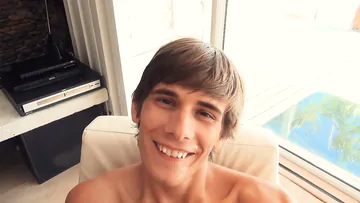 Guy getting a big cock facial