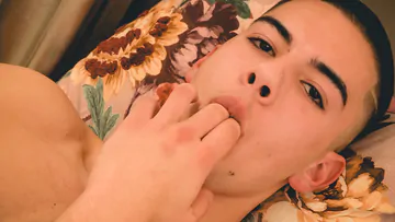 Nude boy playing with himself