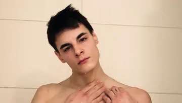 Shower boy having a wank