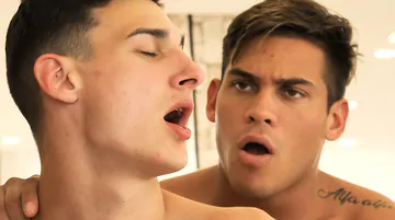 Tanned hunk fucking ass