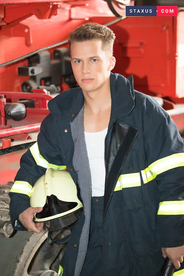 Boys fucking in a fire station