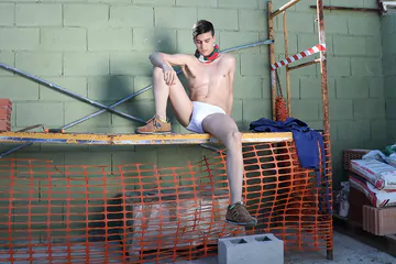 Boys fucking at a construction site