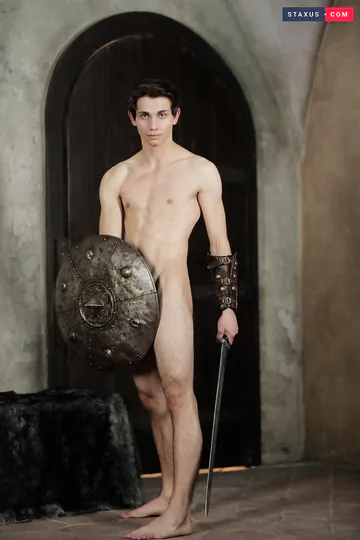 Nude gladiator boys in action