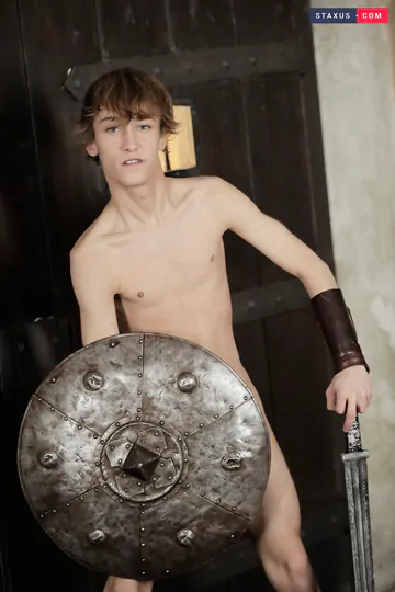 Nude gladiator boys in action