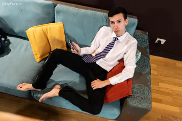 Boy fucking himself with a dildo