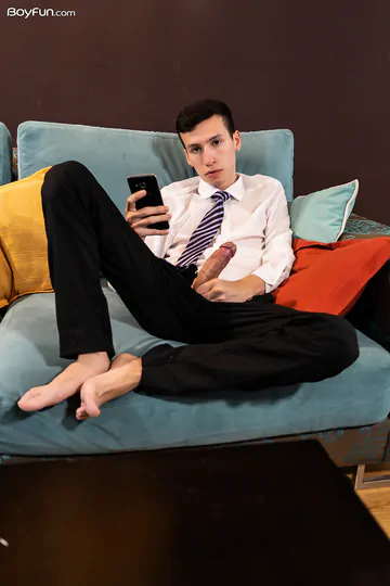 Boy fucking himself with a dildo