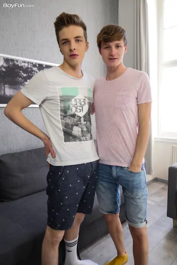 Handsome gay boys having sex