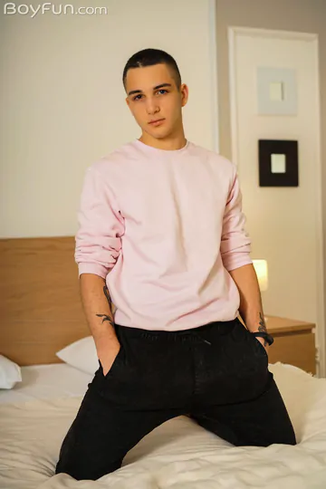 Cute guy with a shaved dick
