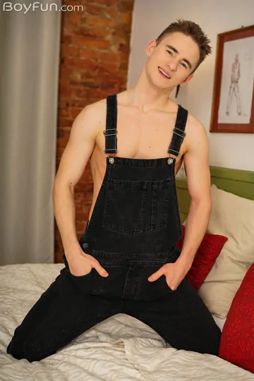 Fit boy jerking off his cock