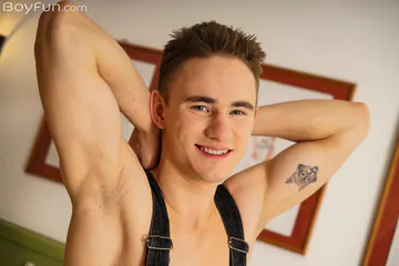 Fit boy jerking off his cock