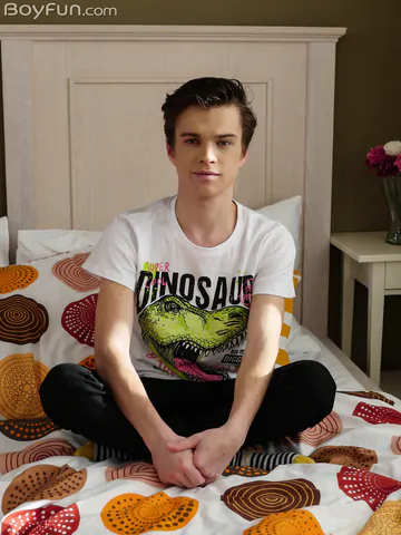 Gay twink showing his goods
