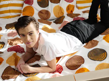 Gay twink showing his goods