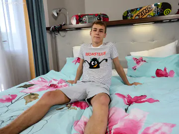 Handsome boy with a hairy dick