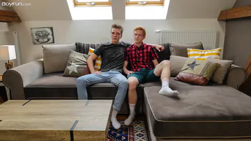 Sexy guy fucking a redhead