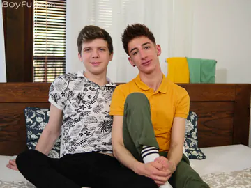 Two European guys having sex