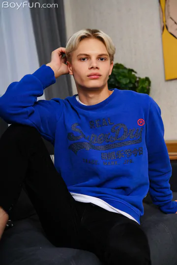 Beautiful boy with a shaved penis