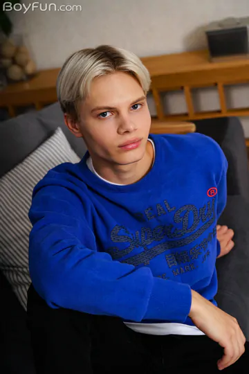 Beautiful boy with a shaved penis