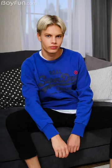 Beautiful boy with a shaved penis