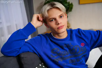 Beautiful boy with a shaved penis