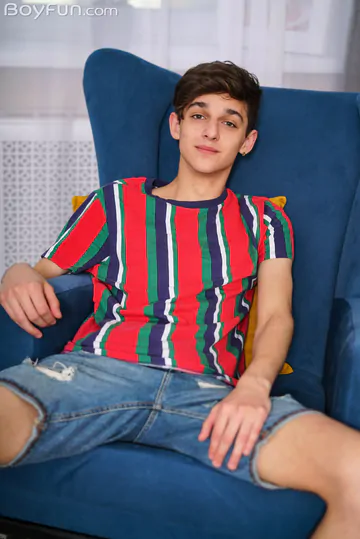 Cute boy playing with his dick
