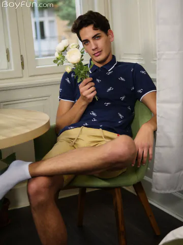 Handsome boy anal playing