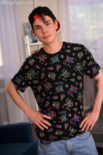 Sexy boy showing armpits and cock