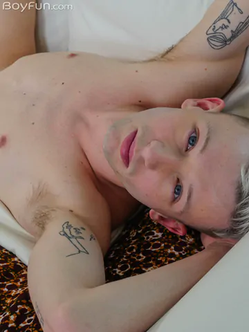 Blonde boy with a nice fat cock