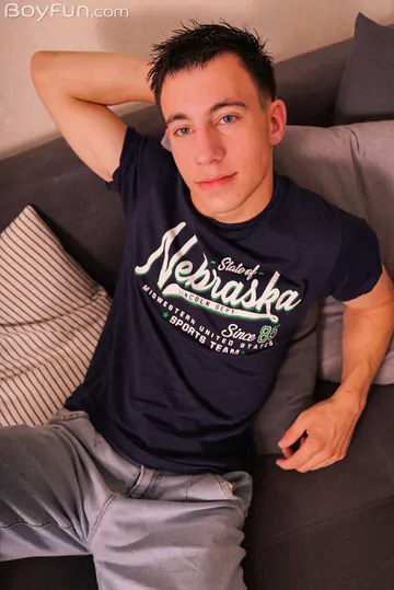 Handsome boy with a massive cock
