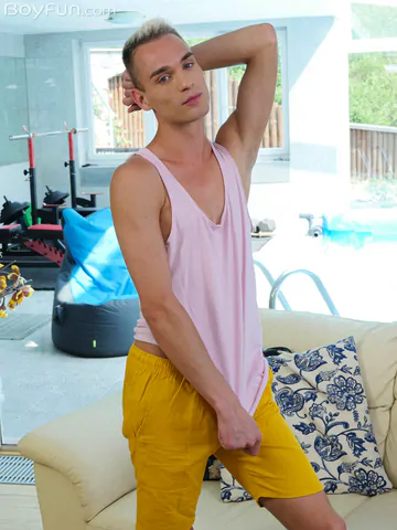Sexy guy getting naked