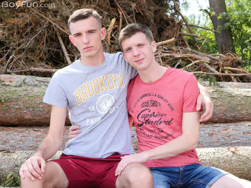 Two boys fucking outdoors