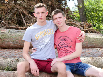 Two boys fucking outdoors
