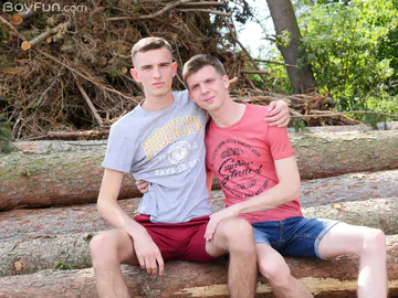 Two boys fucking outdoors
