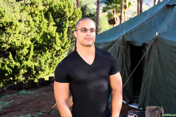 Black guy with a big shaved cock