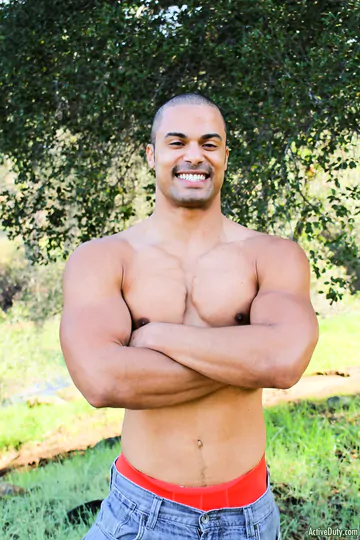 Black guy with a big shaved cock