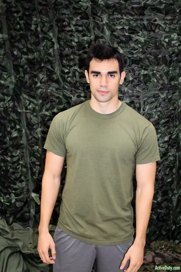 Army guy with a pierced cock