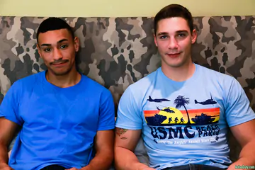 Two horny dudes fucking and cumming