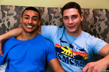 Two horny dudes fucking and cumming