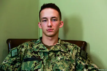 Navy boy showing dick and asshole