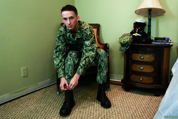Navy boy showing dick and asshole
