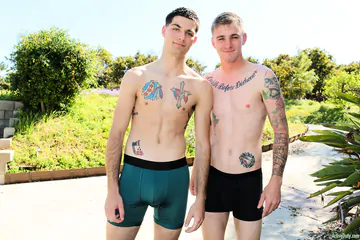 Hot tattooed guys having gay sex