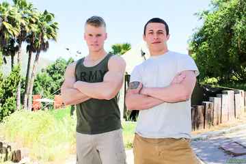 Insanely hot blonde guy flip fucking