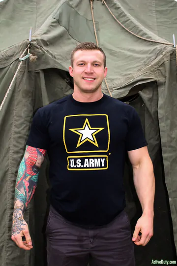 Beefy guy showing his boner