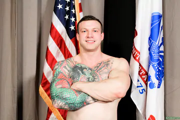 Beefy guy showing his boner