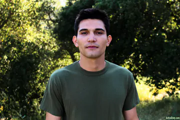 Black haired guy with a pretty big cock